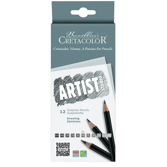 Cretacolor Artist Studio Graphite Pencils Set, Artist Studio Graphite Pencil, Set of 12