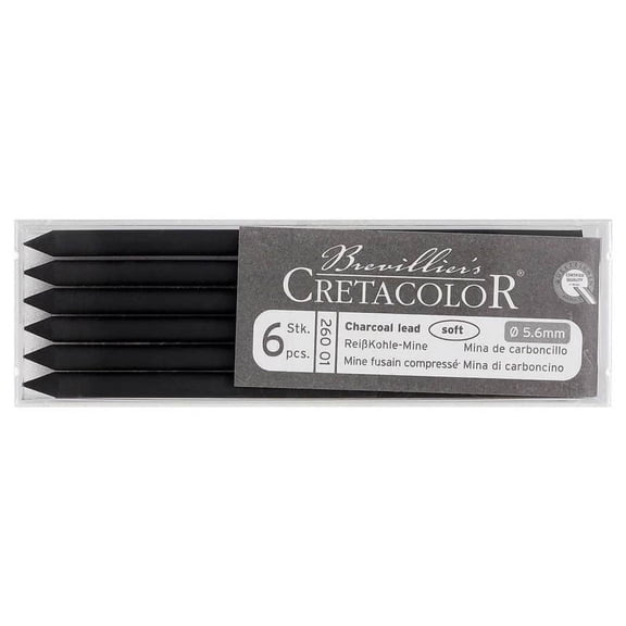 Cretacolor Leads - Charcoal, Soft, Box of 6