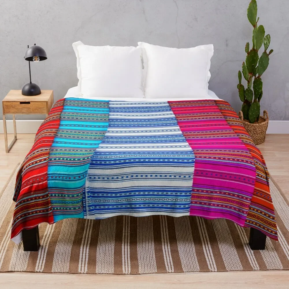 Cretan hand woven fabrics Throw Blanket for sofa Stuffeds valentine