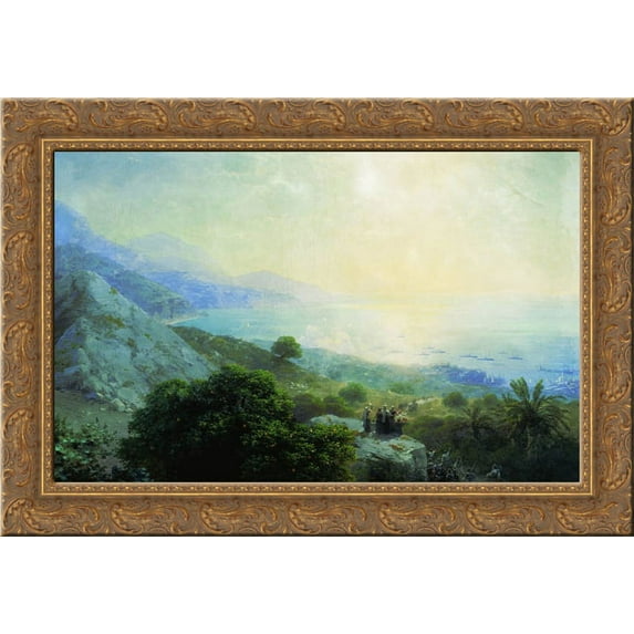 Crete 24x19 Gold Ornate Wood Framed Canvas Art by Aivazovsky, Ivan