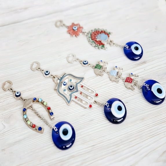 Crete Artisan Design Evil Eye Metal Wall Decorations - Horseshoe