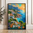 Crete Greece Colorful Mediterranean Coastal Village Turquoise Sea ...