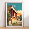 Crete Greece Wall Art Print, Minimalist Mediterranean Island Decor ...