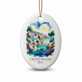 Crete Island Holiday Oval Keepsake, Greece Travel Christmas Ornament ...