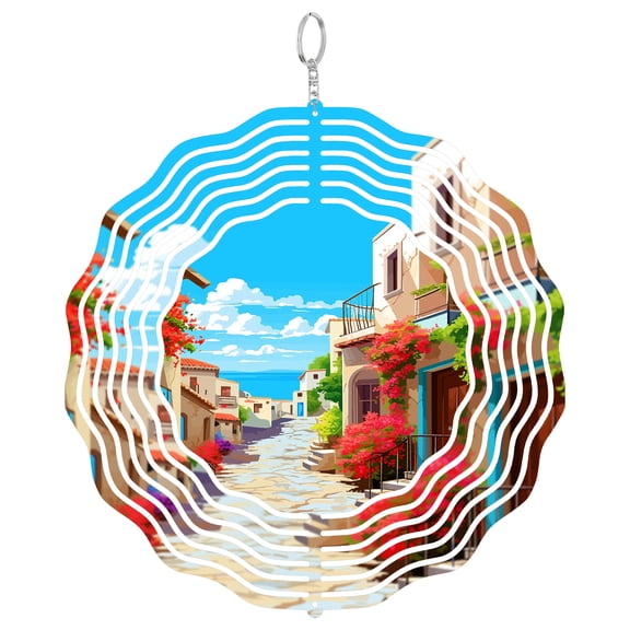 Crete Samaria Gorge 3D Wind Spinner Metal Kinetic Hanging Art Outdoor Decor Hiking Trail Gift