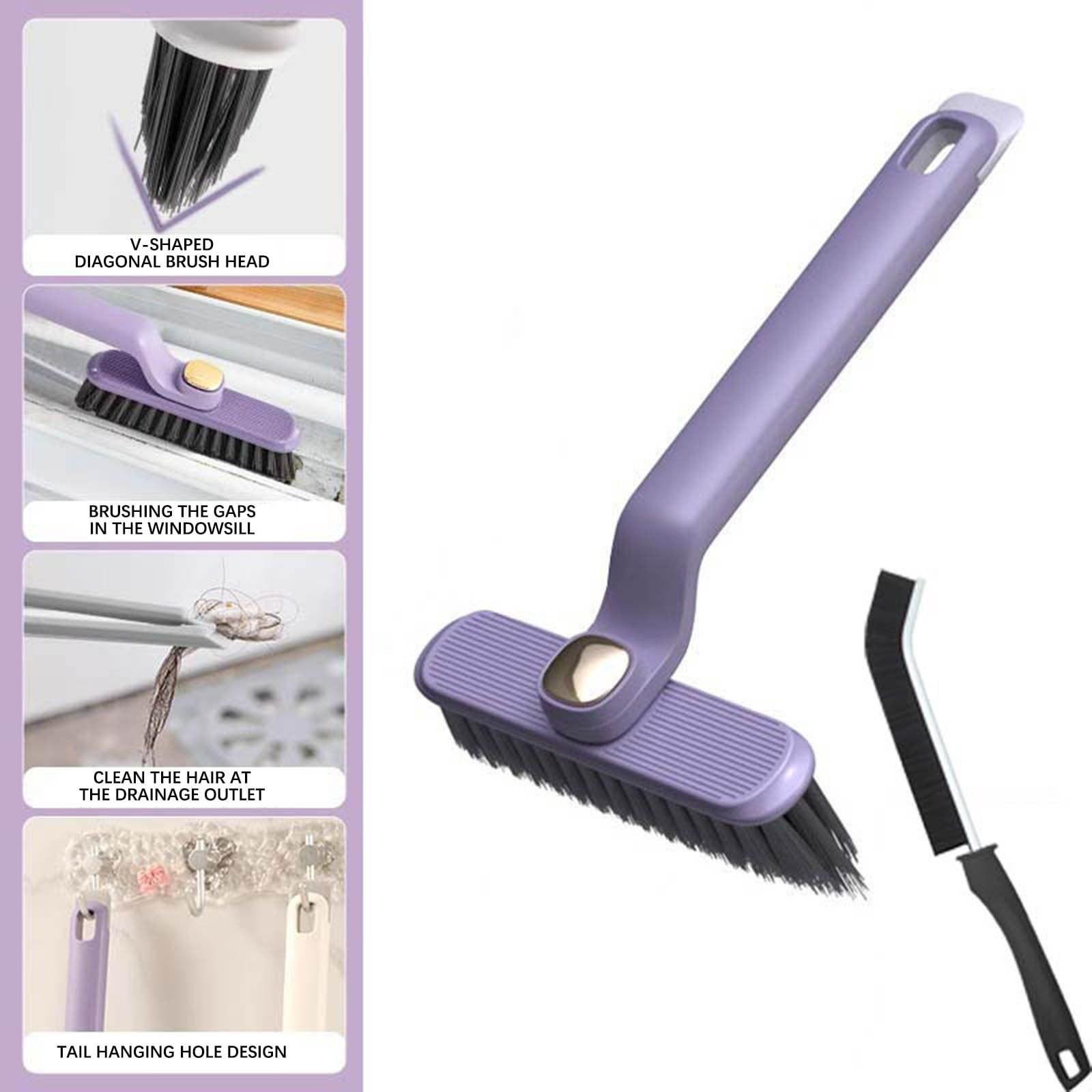 12 Pack Hard Bristle Crevice Cleaning Brushes - Multifunctional Gap Scrubber For Bathroom, Kitchen, Car