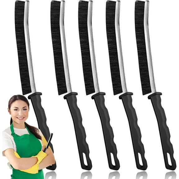 Crevice Cleaning Brush, Bathroom Gap Cleaning Brush, Hard Bristle Brush for Cleaning, Multifunctional Gap Brush, for Blind, Baseboard, Fan, Window or Sliding Door Track (5pcs)