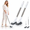 Crevice Cleaning Brush Extendable Long Handle Floor Scrub Clean Brush ...