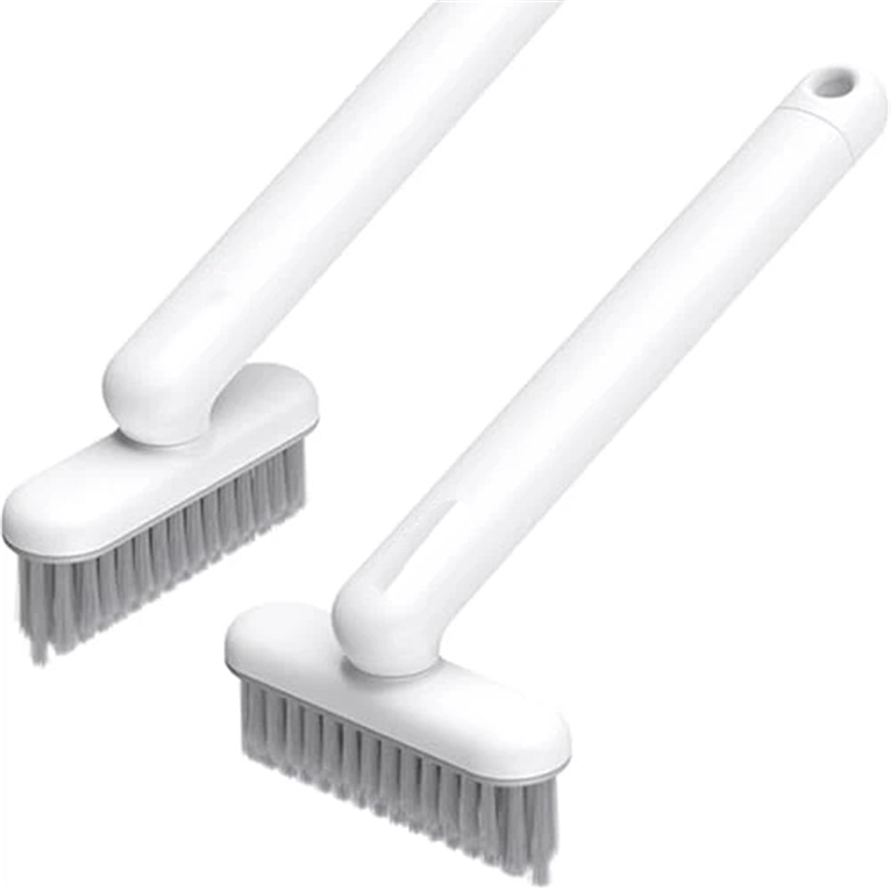 Crevice Cleaning Brush Grout Cleaner for Household use Multi-Purpose Hard Bristle Brushes Bathroom Brush for Kitchen Window Toilet Grout Bottle Sink Corners Blender Small Spaces 2 Pack White