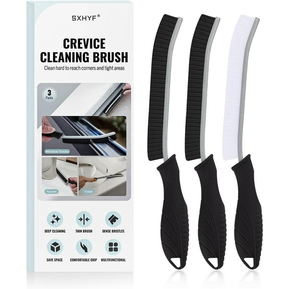 Crevice Cleaning Brush - Grout Scrub Brush, House Cleaning Supplies, Gap Cleaning Tools, Home Essentials, Gifts for Women Men, Hard Bristle Crevice Cleaner Brush for Household Use, Bathroom