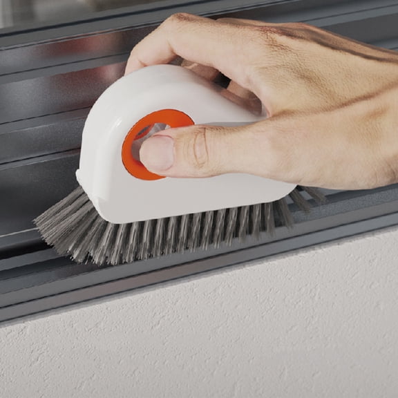 Crevice Cleaning Brush, Kadlawus Window Groove Cleaning Brush Set, Handheld Crevice Cleaner for Window Slides, Gaps, Multi-Surface Brush for Tracks, Corners, Keyboard, Car Vent