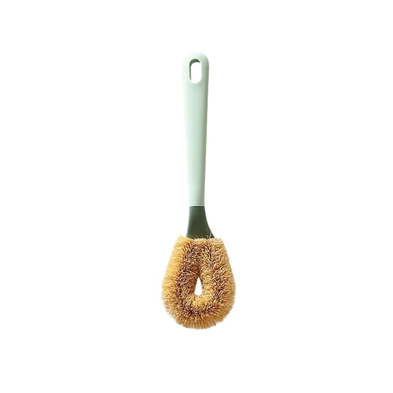 Crevice Cleaning Brush with Long Handle for Kitchen, Gas Stove, Pots & Pans, 29.5cm Dishwashing Brush with Handle