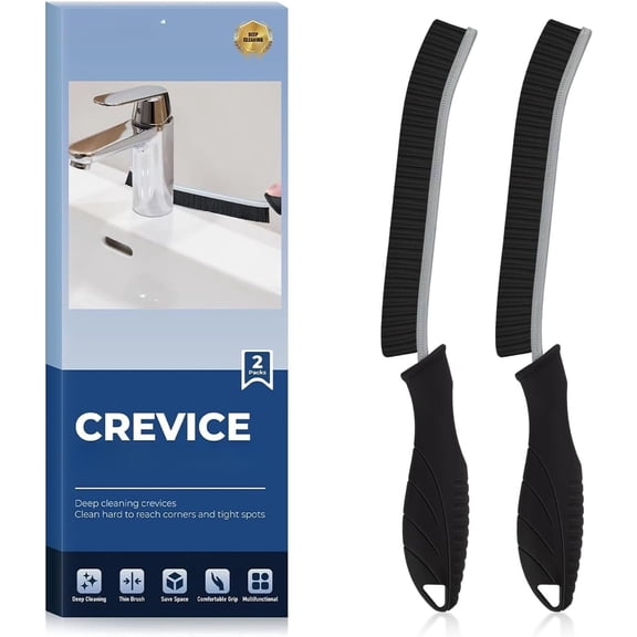 Crevice Cleaning Brushes, Cleaner Scrub Brush Tool for Hard to Reach Tight Space, Essentials, Cleaning Supplies for Shower, Bathroom, Kitchen, Toilet, Window