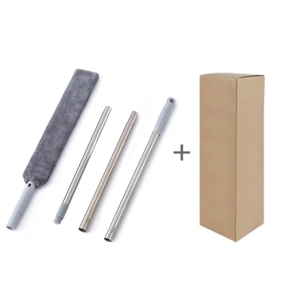 Crevice Cleaning Tool, Connectable Extendable Crevice Duster, Dust Removal Cleaning Tool - With 3-Section Stainless Steel Telescopic Rod, Removable Washable Microfiber Cover,