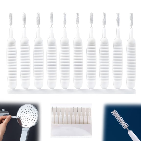 Crevice Tiny Cleaning Brush for Shower Head Nozzles - Small Hole Cleaner with Spiral Bristles, Anti-Clog, Durable for Home Bathroom