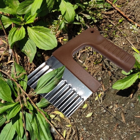 Crevice and Sidewalk Weeder Crevice Weeding Tool Grass Cutter Weeder Multifunction Handheld Weeds Picker Tool Gardening Tool for Balconies brown