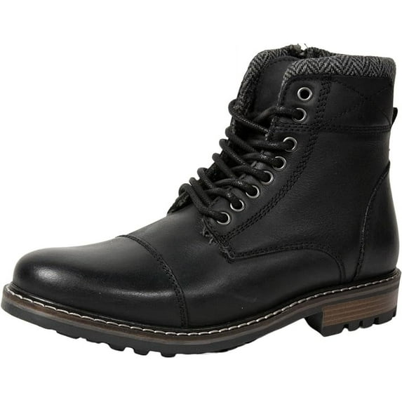 Crevo Men's Camden Lace Up Ankle Boots Genuine Leather Memory Foam Insole