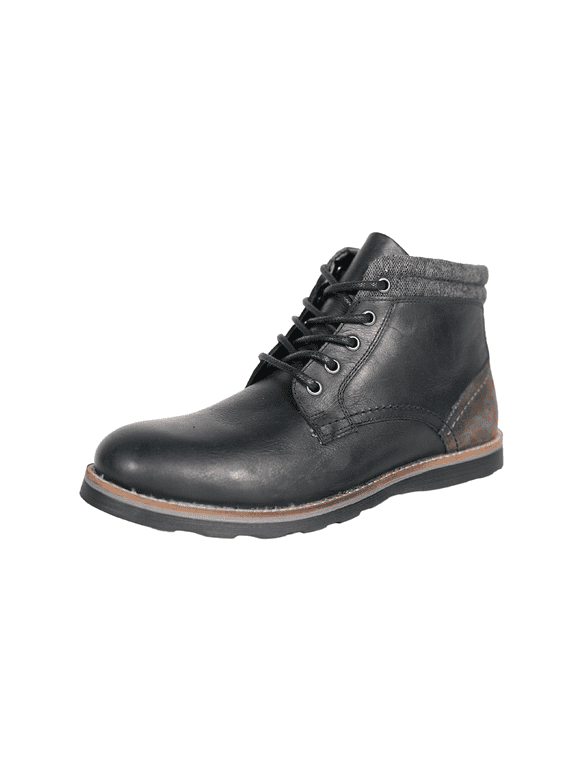 Geoff Men's Chukka Boots Genuine Leather with Memory Foam Insole
