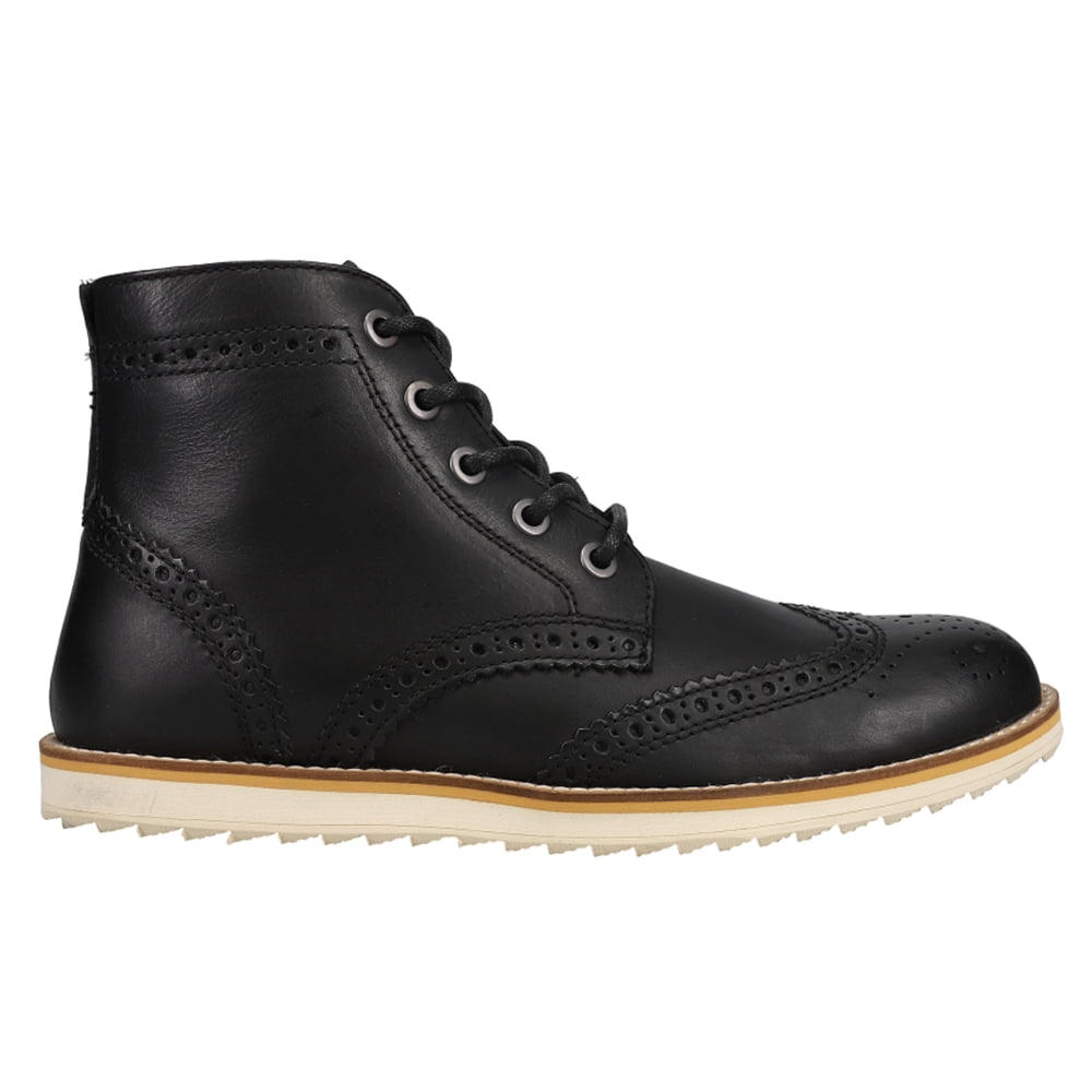 Boardwalk Wingtip Chukka Boots Black Leather Lace Up Mens Size 11.5 Amazon.com | Crevo Men main image 3