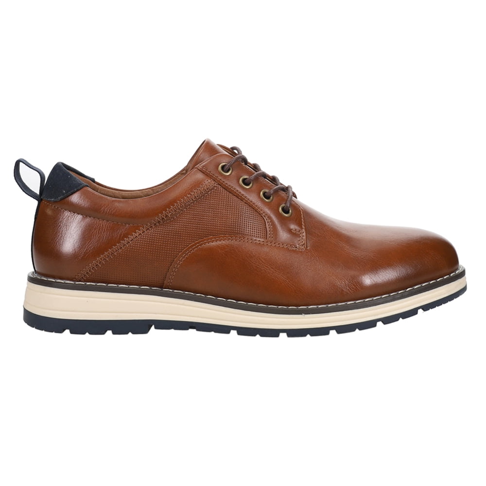 Men\'s Brown Perforated Leather Lace-Up Oxfords Silvio Oxford Shoes - Perforated Leather ‑ Tan – Patricia Nash main image 3