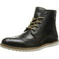 thumbnail image 1 of Crevo Mens Wingtip Brogue Dress Boardwalk Lace up Casual Boots - Ankle Boots -Black 11 m, 1 of 7