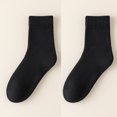 thumbnail image 1 of Crew Athletic Socks Women's Winter Mid Tube Socks with Fleece for Warmth and Cold Protection Fleece Socks Black One Size, 1 of 6