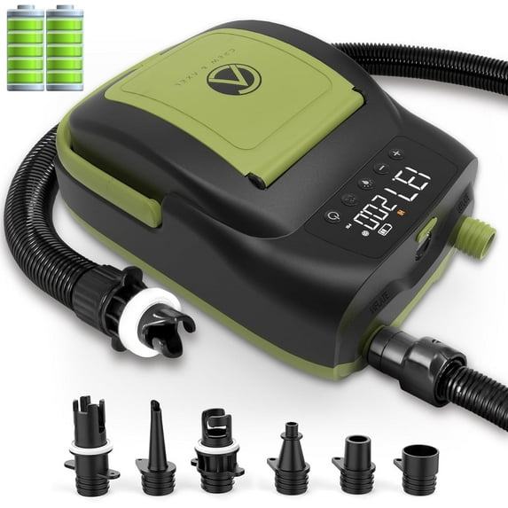 Crew & Axel CX151 Portable Electric Pump, 2-Person Recreational Inflatable Raft