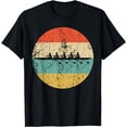 thumbnail image 1 of Crew Boat Rowing Silhouette Retro Sports T-Shirt, 1 of 4