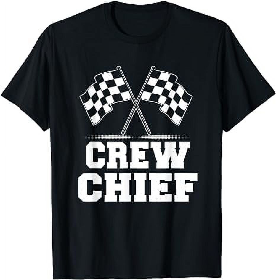 Crew Chief Car Racing Checkered Flag Racing Pit Crew TShirt