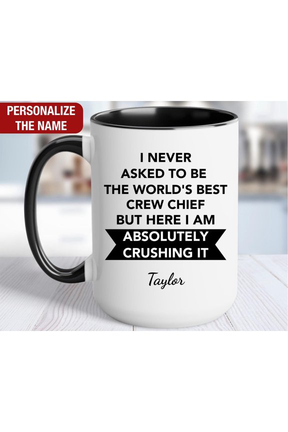 Crew Chief Personalized Gift Worldamp39s Best Crew Chief Mug Crew Chief Coffee Cup Custom