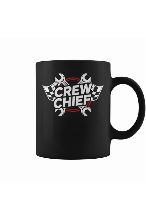 Crew Chief Racing Pit Crew Wrenches Checkered Flag Coffee Mugs