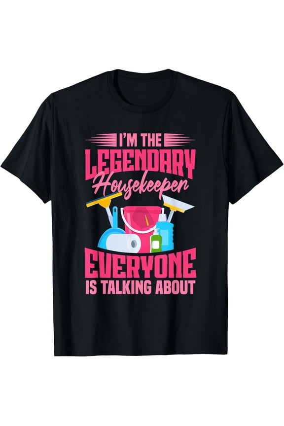 Crew Housekeeping Cleaning Lady Legendary Housekeeper T-Shirt