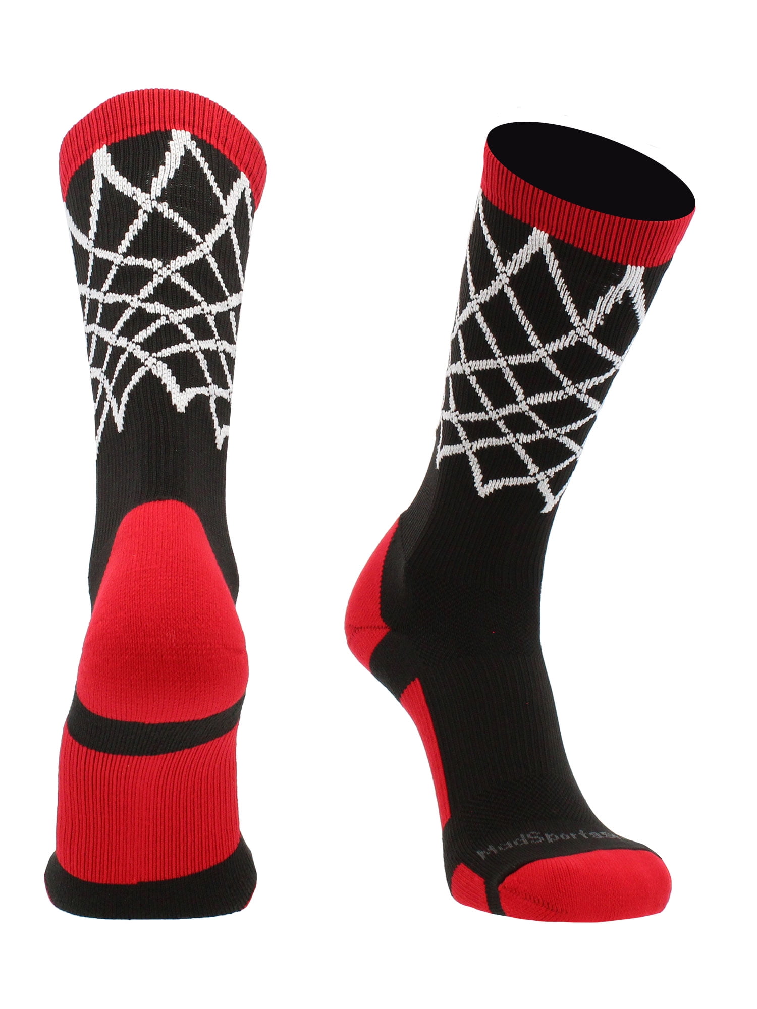 Red and black basketball socks deals