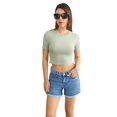 thumbnail image 1 of Crew Neck Basic Crop top, 1 of 5