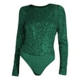 thumbnail image 1 of Crew Neck Bodysuit for Women Second-skin Feel Thong T-shirt Body Suits Tops, 1 of 9