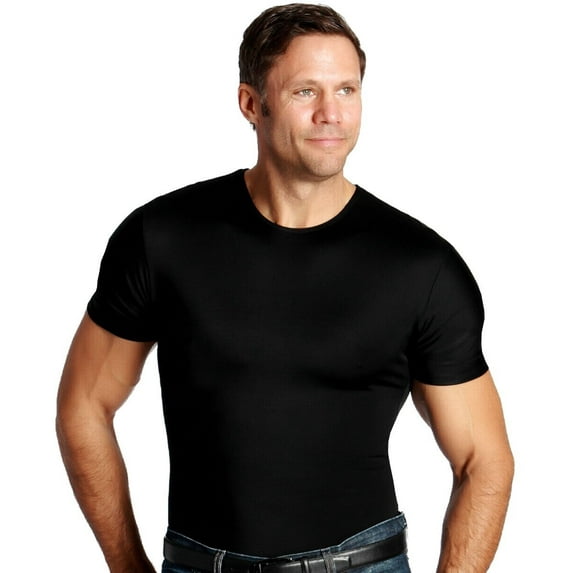 Crew Neck Men's Firming Compression Tight Under Shirt