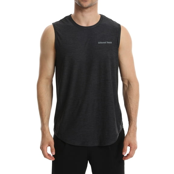 Crew Neck Muscle Tank Top | Active Gym Sleeveless | Men’s