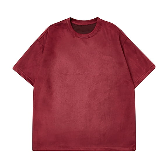 Crew Neck Shirt Men Dgankt Mens Vintage T-Shirt Summer Casual T Shirts Thick Short Sleeve Loose Crew Neck Cotton Tops Men’s Shirts