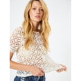 thumbnail image 1 of Crew Neck Short Sleeve Crochet T-Shirt, 1 of 6