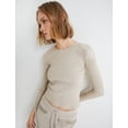thumbnail image 1 of Crew Neck Shoulder Detail Long Sleeve T-Shirt, 1 of 1