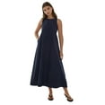 thumbnail image 1 of Mixray Collection Crew Neck Sleeveless A-Form Maxi Dress, 1 of 5