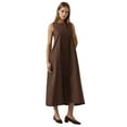thumbnail image 1 of Mixray Collection Crew Neck Sleeveless A-Form Maxi Dress, 1 of 7