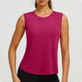 thumbnail image 1 of Crew Neck Sleeveless Tank Top Women Casual Summer Tanks Solid Color Sleeveless Tunic Shirts, 1 of 7