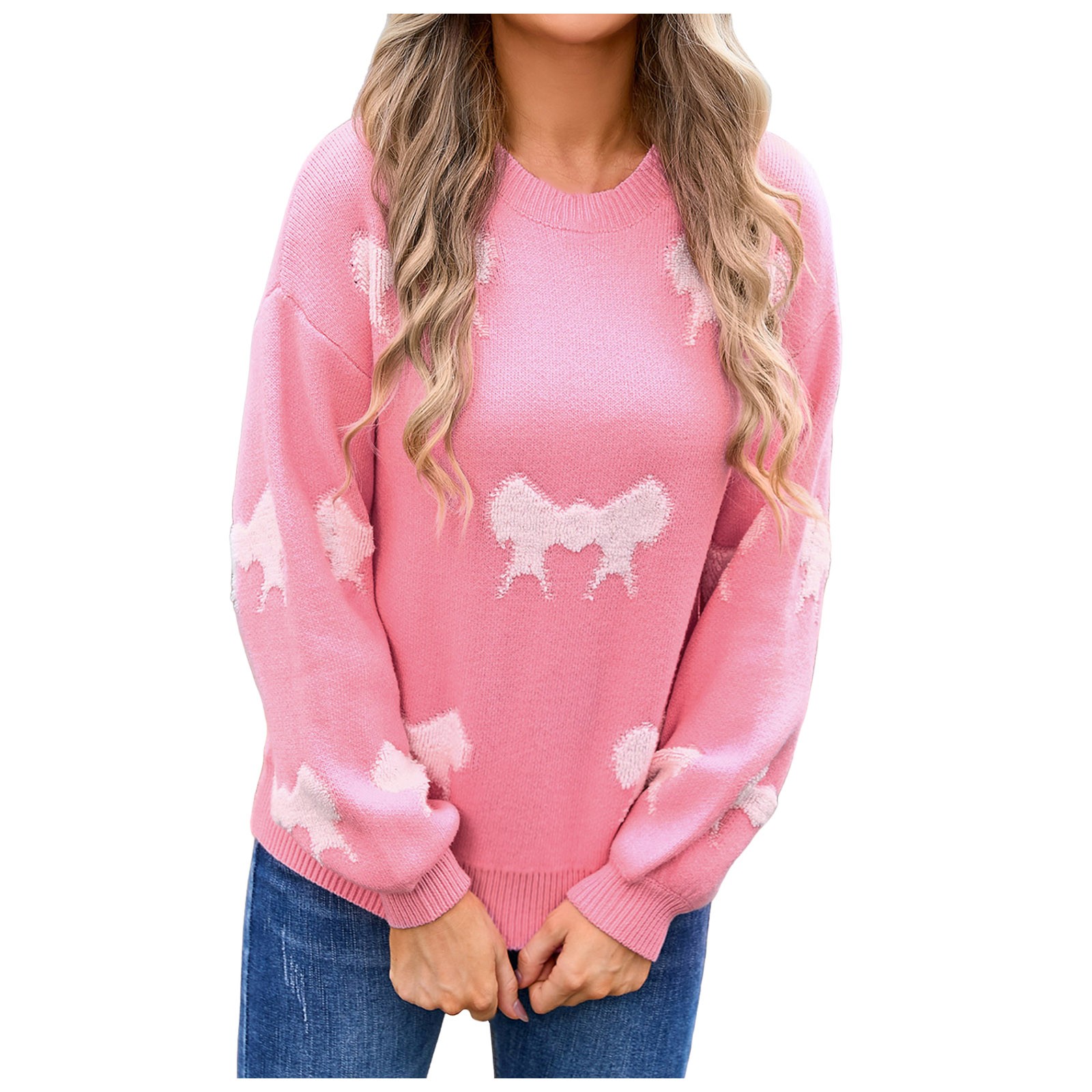 Crew Neck Sweaters For Women Fashion Oversized Sweater Outfits Long