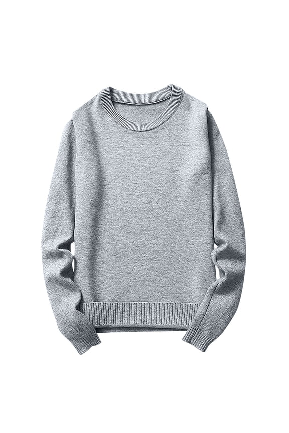 Crew Neck Sweaters for Men Casual Pullover Long Sleeve Warm Sweater Basic Solid Loose Comfort Knitted Work Shirts Winters