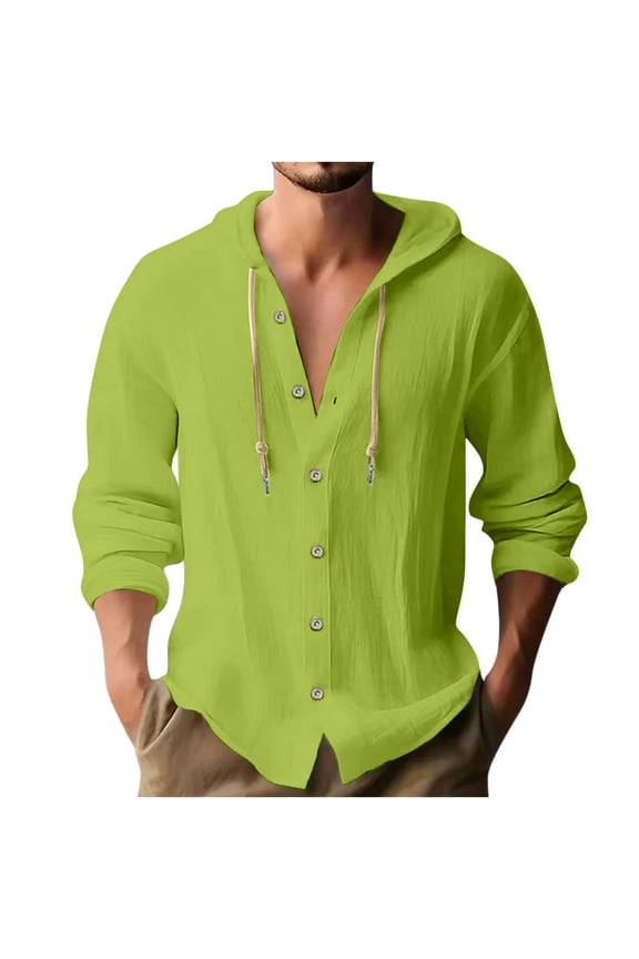 Crew Neck Sweatshirt for Men Casual Short Sleeve Linen Pullover Button down Hoodies Athletic Tops