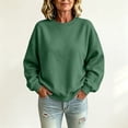 thumbnail image 1 of Crew Neck Sweatshirts Women Long Sleeve No Hood Pullover Sweatshirts Fall Causal Loose Sweatshirts, M, 1 of 6