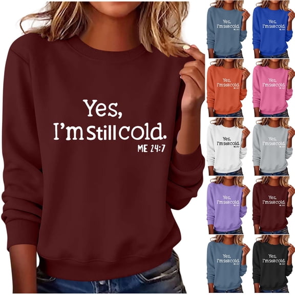 Crew Neck Sweatshirts for Women Long Sleeve No Hood Sweatshirts Womens Printed Casual Cropped Pullover Top