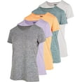 thumbnail image 1 of Crew Neck T-Shirt for Women  Athletic Active Yoga Womens Workout Gym Tops 5 Pack Small, Set C, 1 of 6