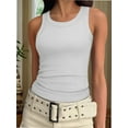 thumbnail image 1 of Crew Neck Tank Tops for Women Stretch Camisole Shirts, 1 of 5